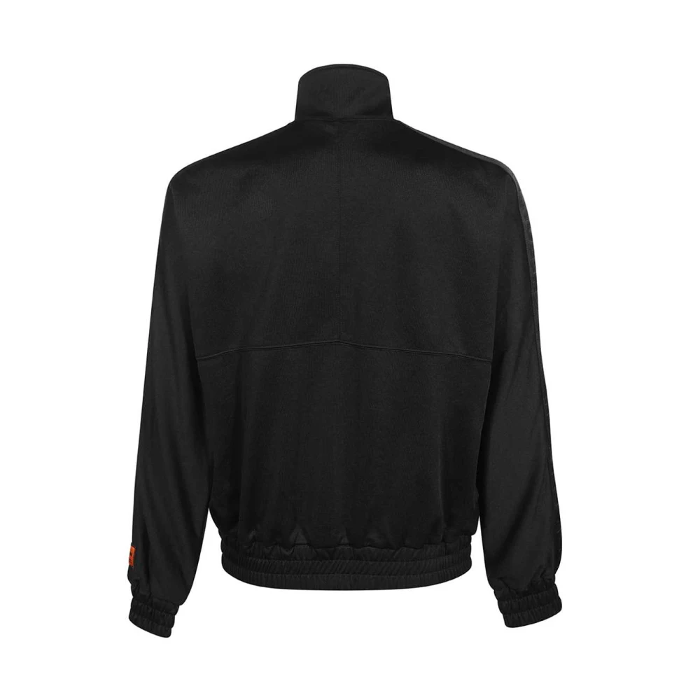 Heron Preston Geborduurd Logo Volledige Ritssluiting Hoodie Black Heren
