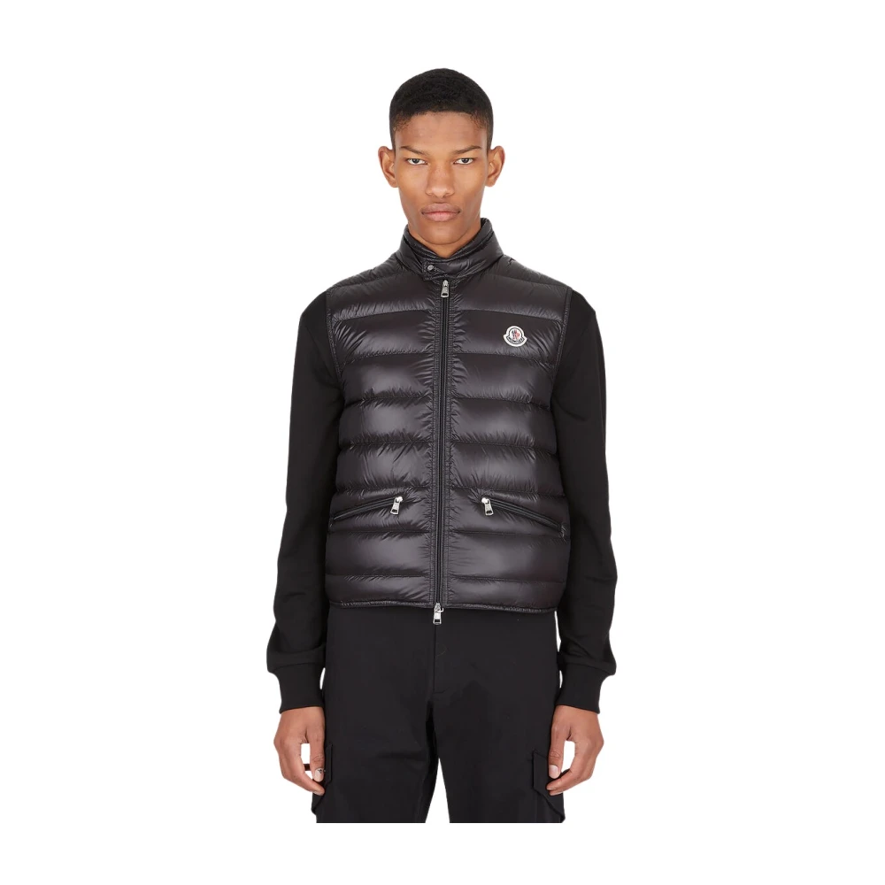 Moncler Gui Mouwloze Donsjas Black Heren