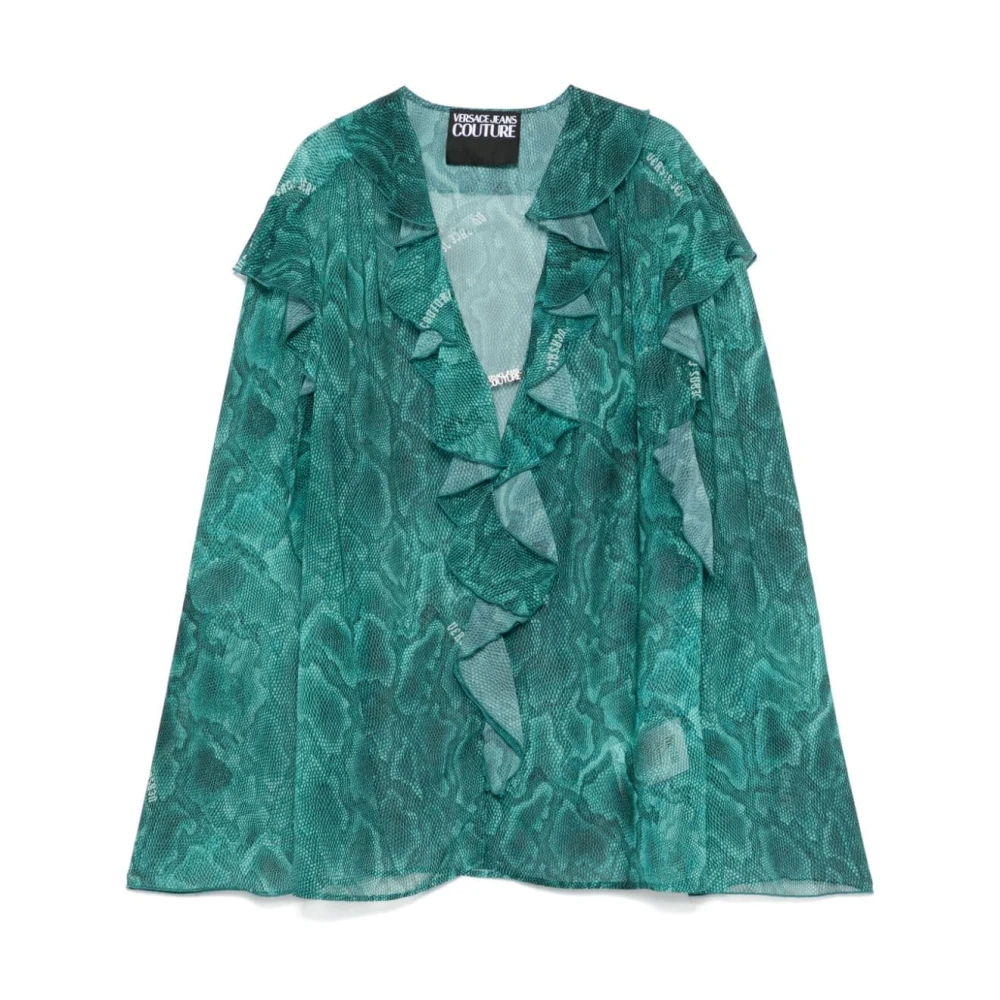 Versace Jeans Couture Heldere Blauwe Overhemd Stijlvol Ontwerp Blue Dames
