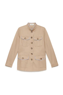 Stretch Cotton Padded Coat
