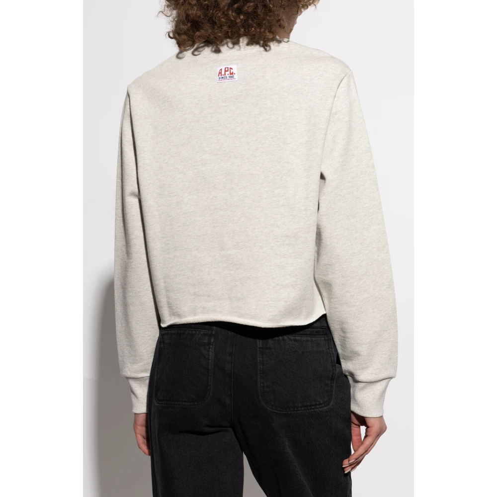A.p.c. Sweatshirt Label Gray Dames