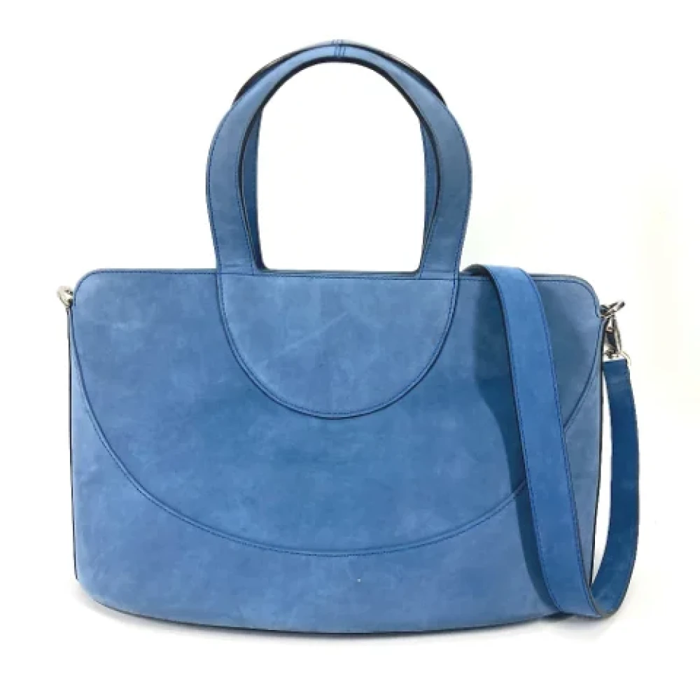 Bvlgari Vintage Pre-owned Leather handbags Blue Dames