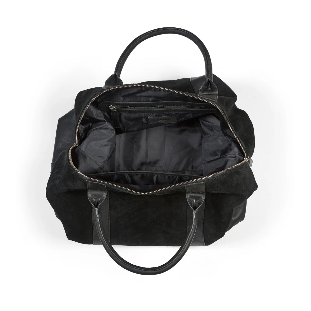 Howard London Zwarte Suède Weekendtas Black Heren