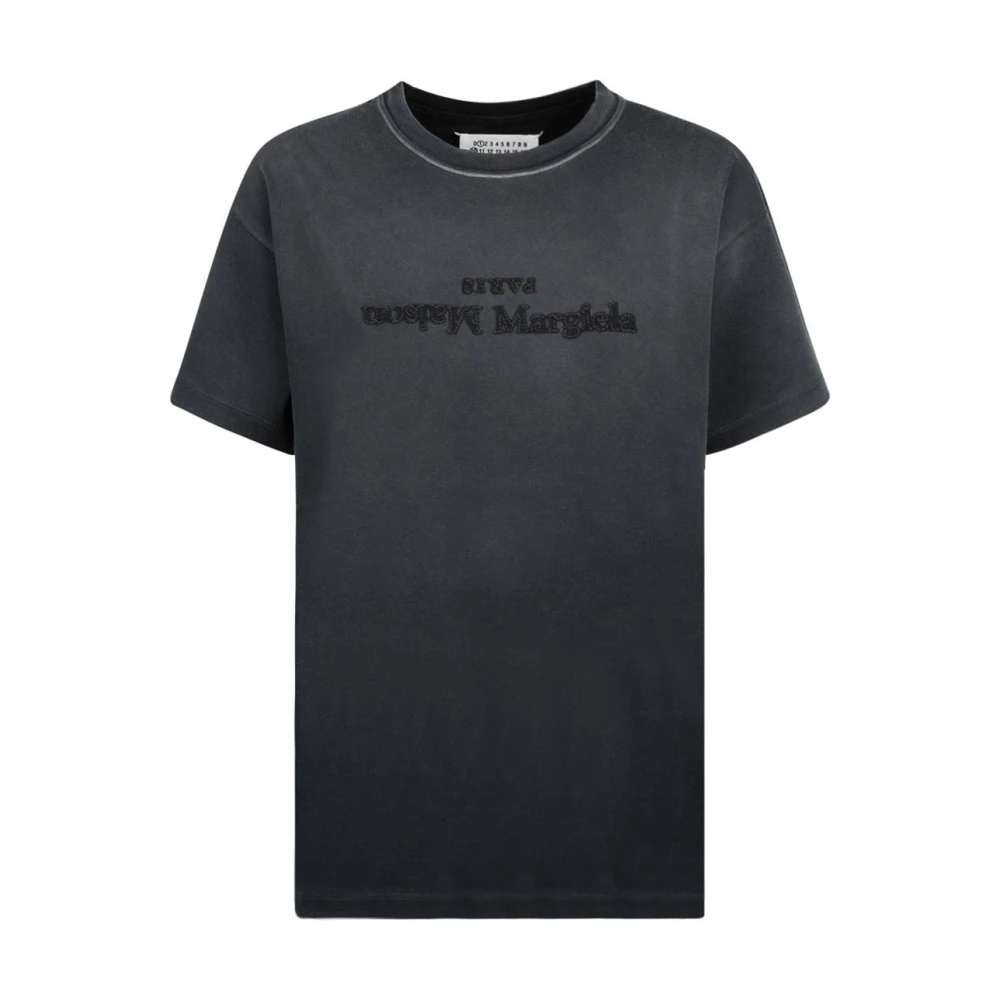 Maison Margiela Women's Gray Embroidered Logo T-Shirt