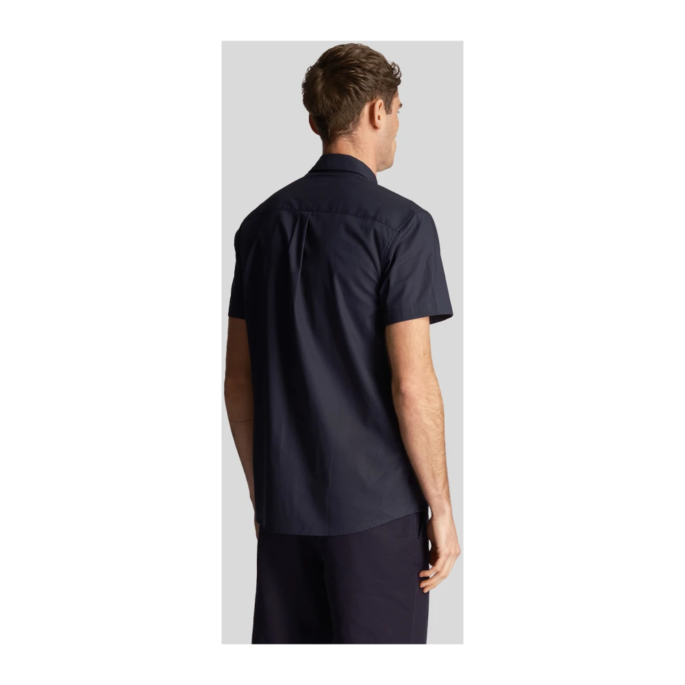 Lyle & Scott Korte Mouw Poplin Overhemd Blue Heren