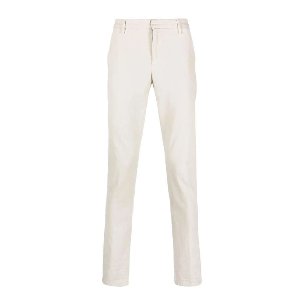 Dondup Men's Gray Straight Trousers,, Straight-Leg Chinos Trousers W36