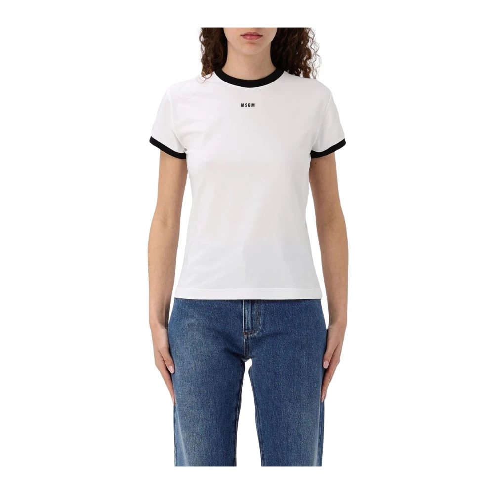 Msgm - Tops > T-Shirts - White - Msgm - Modalova