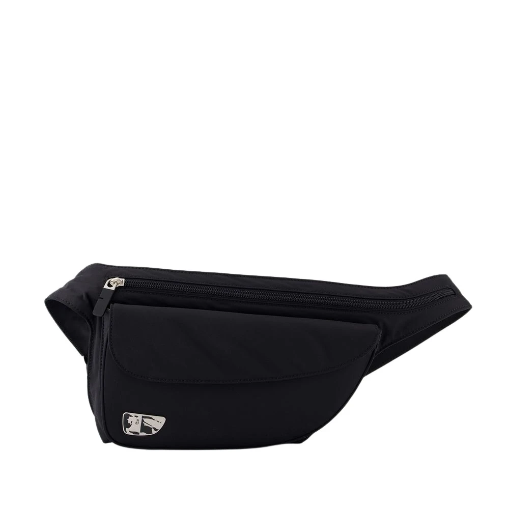 Burberry Zwart Nylon Crossbody Shield Riem Black Unisex