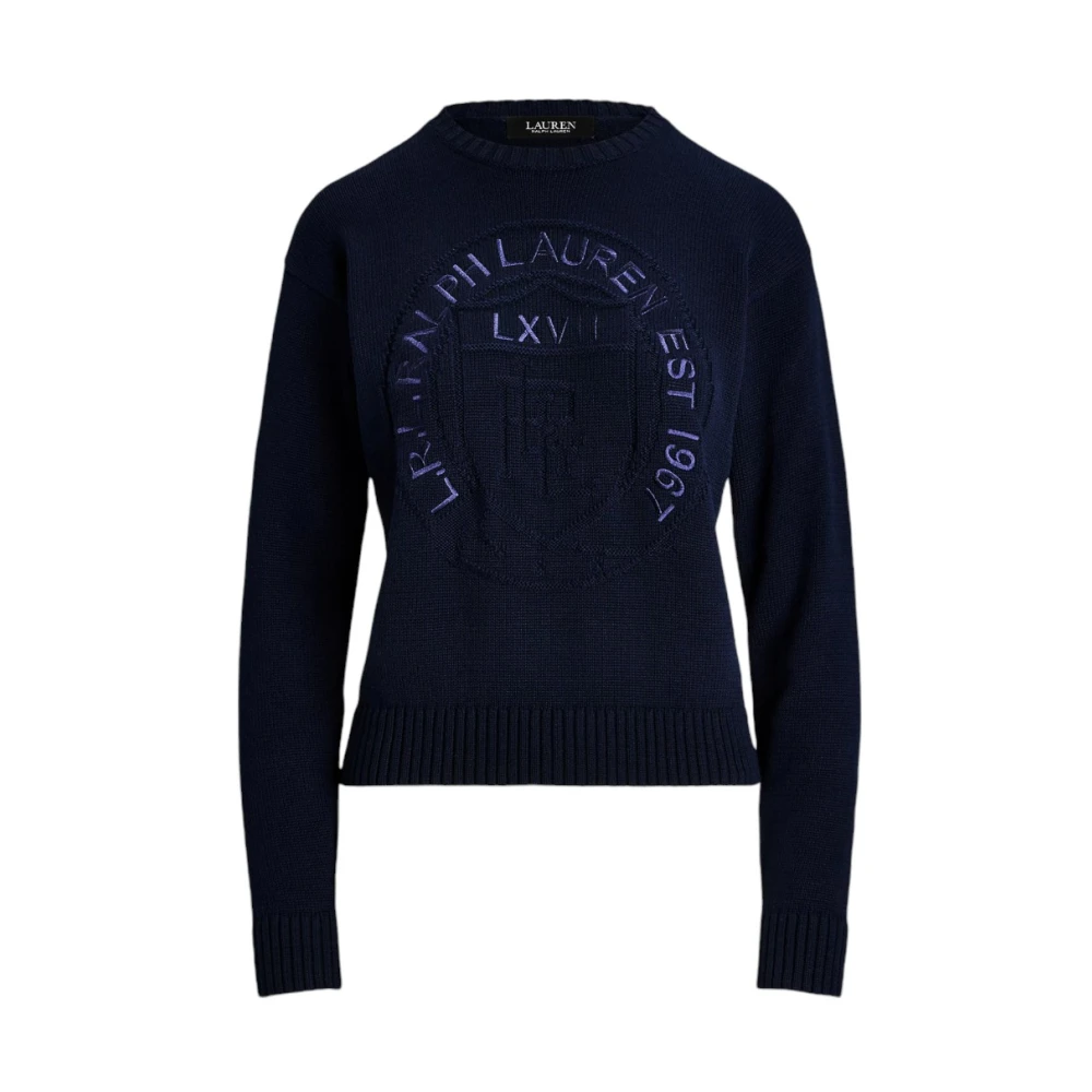 Ralph Lauren Rondgebreide Trui met Ronde Hals Blue Dames