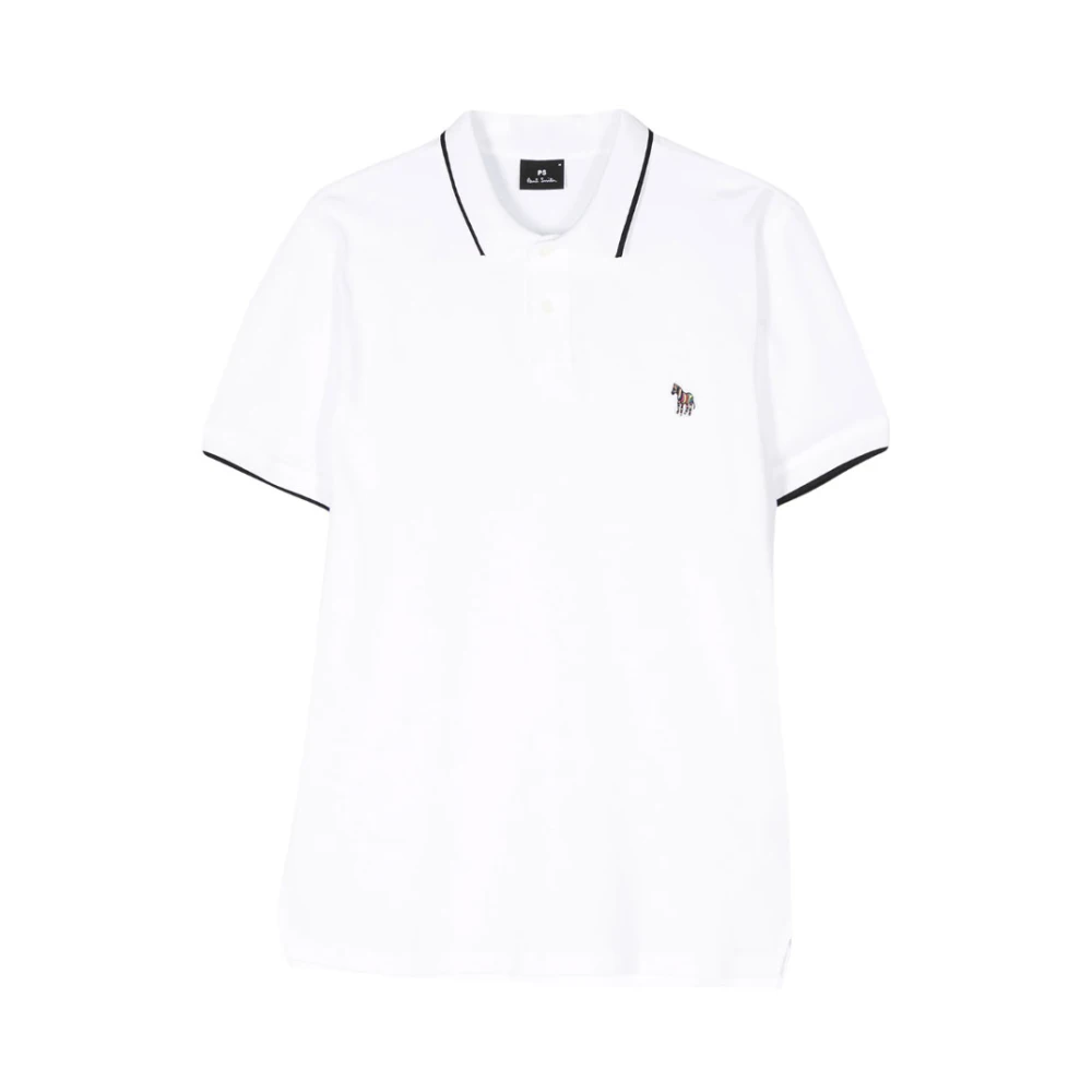PS By Paul Smith Witte Zebra Polo Shirt White Heren