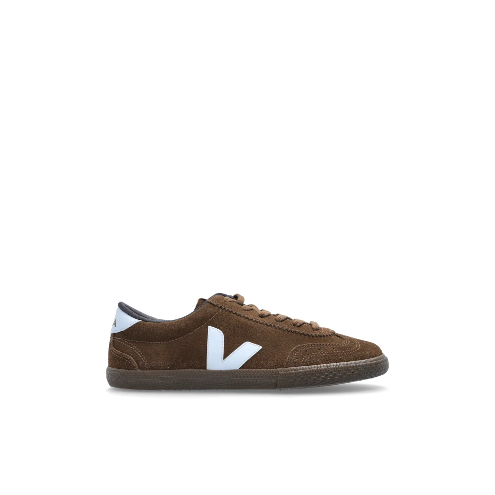 Veja Women's Brown Sneakers, 4 Uk, Volley Suede Sports Shoes