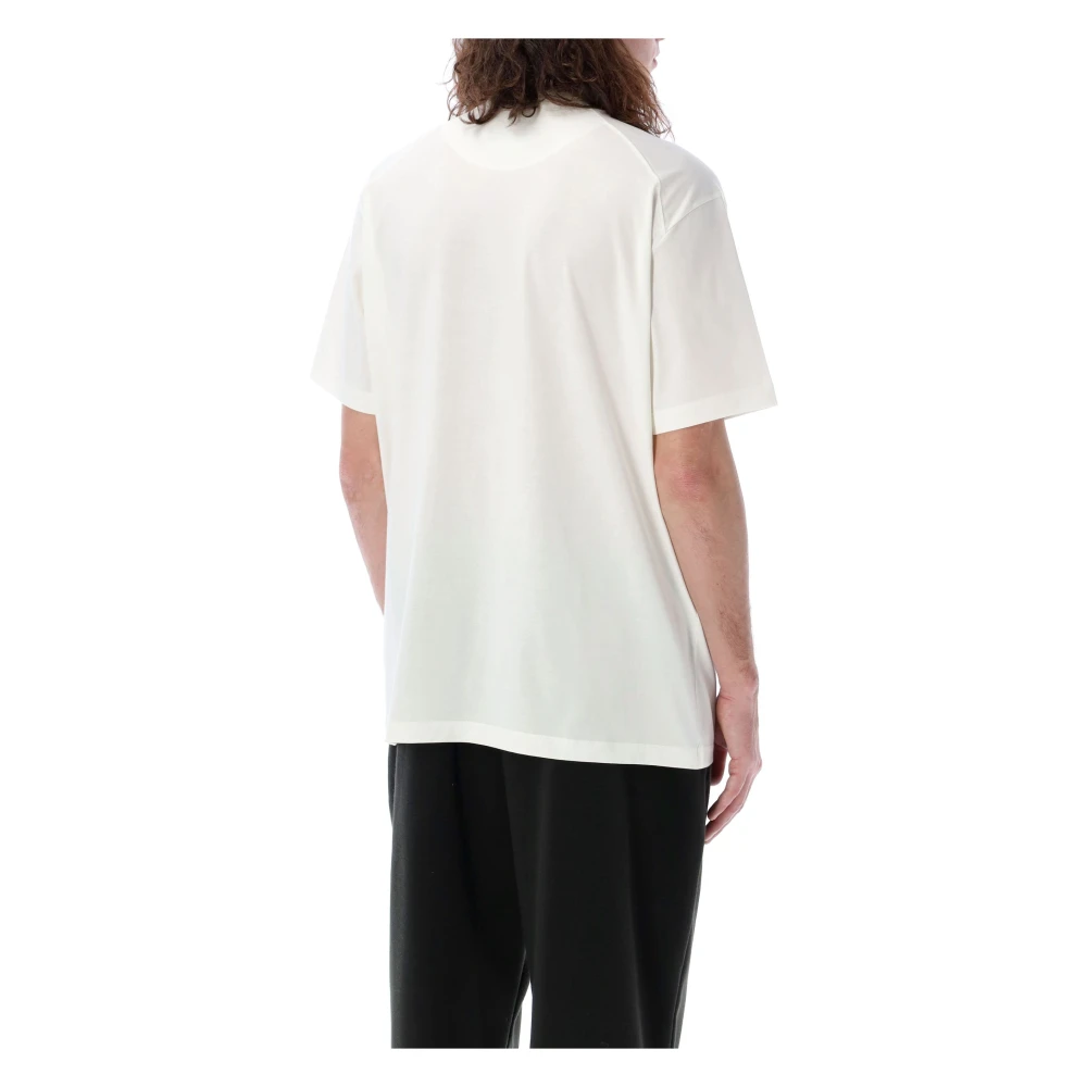 Y-3 Grafisch T-shirt met contrasterend logo White Dames