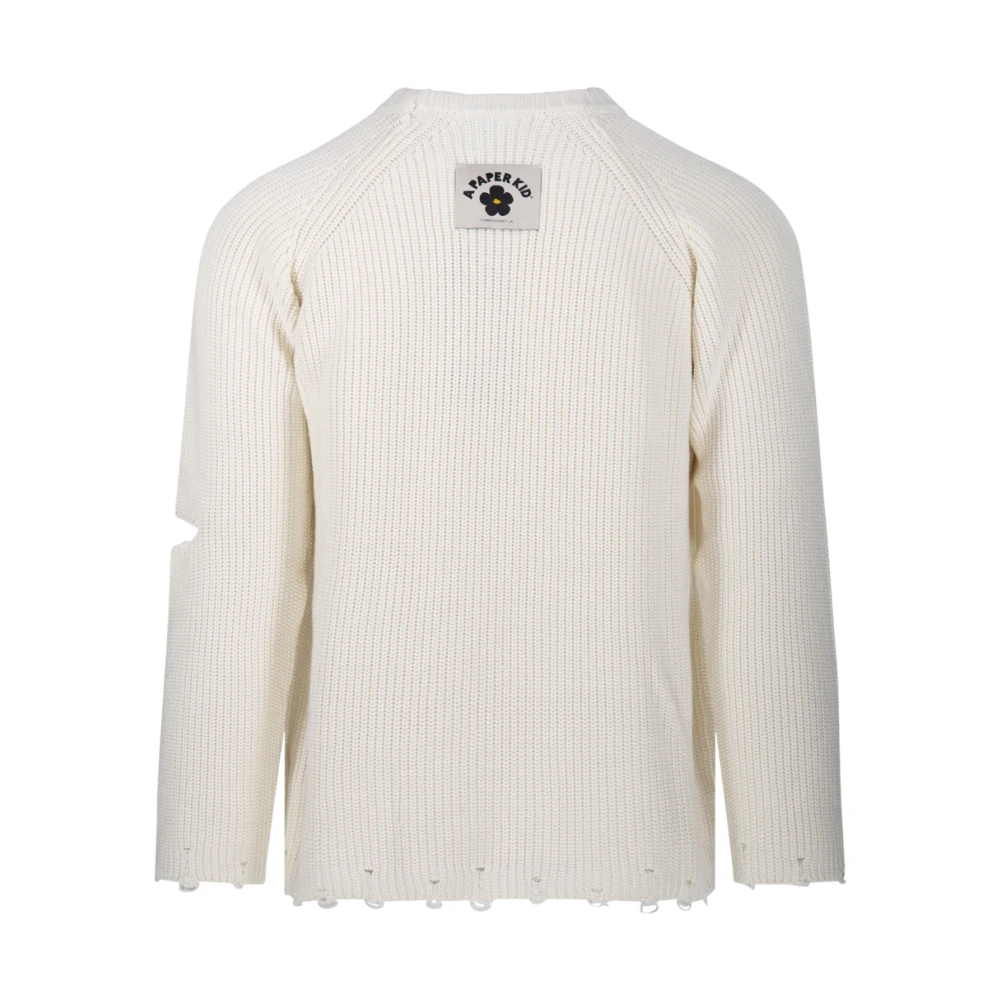 A Paper Kid Crème Jumper Sweatshirt Beige Heren