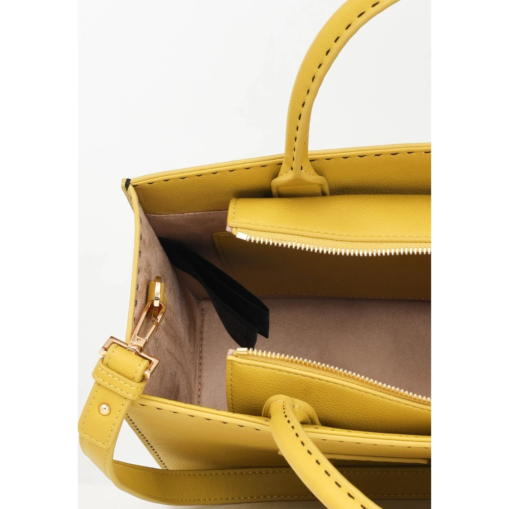 Elisabetta Franchi Gele Shopper Tas met Schouderband Yellow Dames