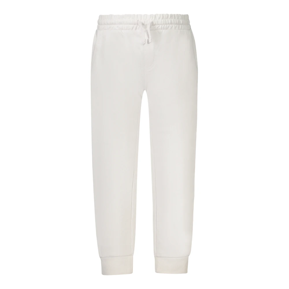 North Sails White Sweatpants, Unisex, 6 Y, Joggers With Logo Patch