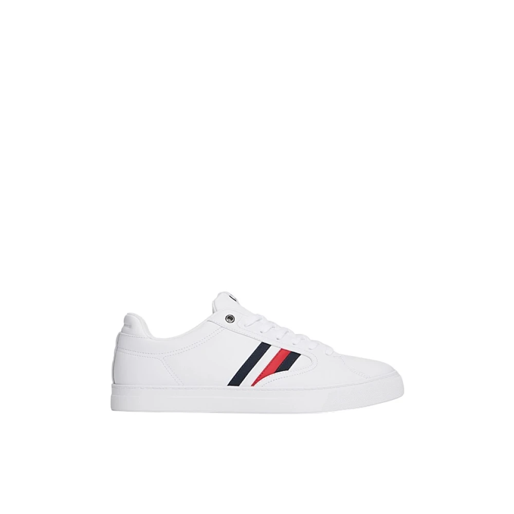 Tommy Jeans Men's White Sneakers, 9 Uk, Leather Sporty Trainers