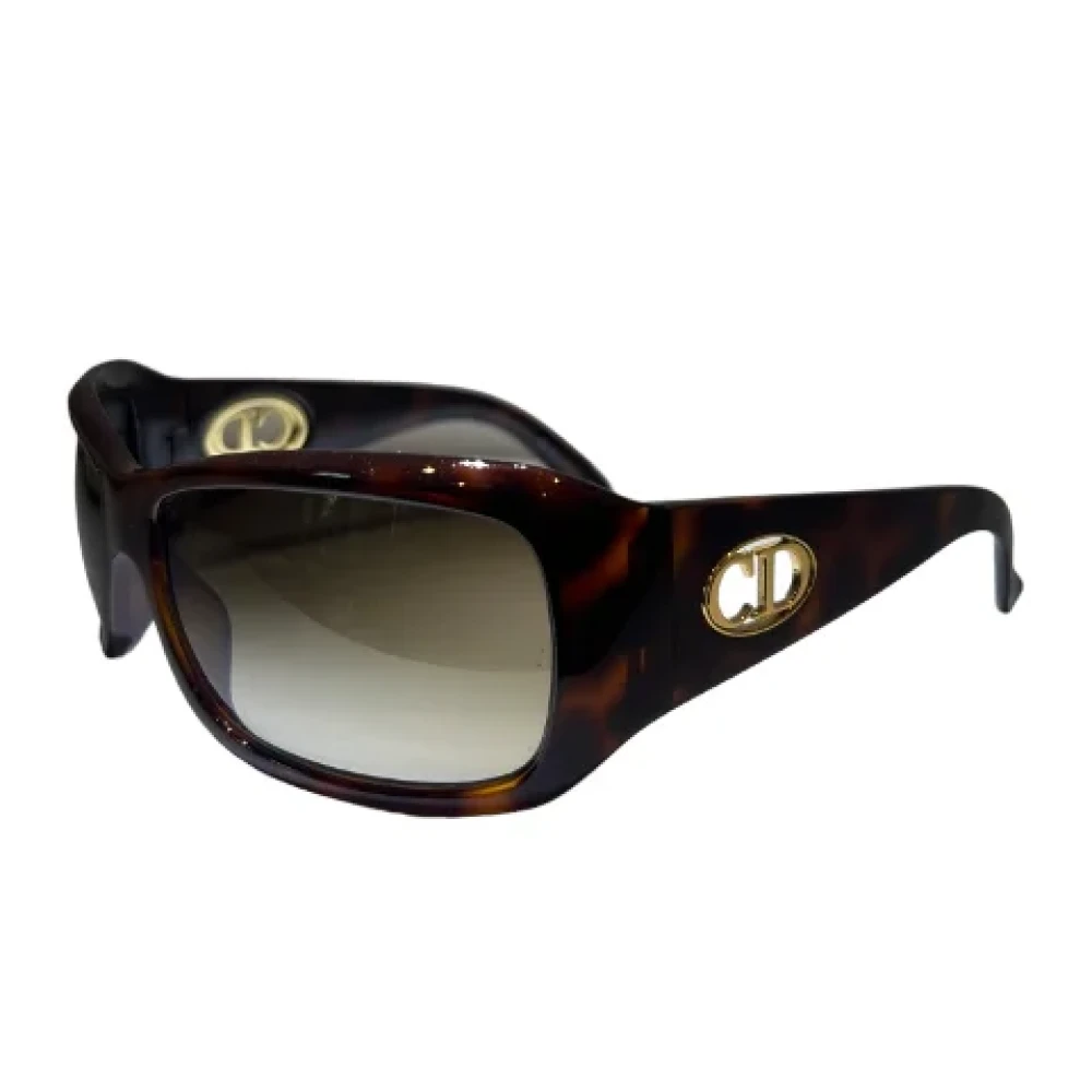 Dior Vintage Pre-owned Plastic sunglasses Brown Dames