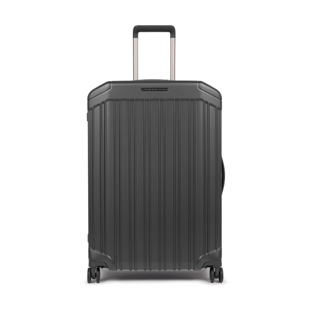 Piquadro Unisex Black Cabin Bags, One Size, Medium Size, Hardside Spinner