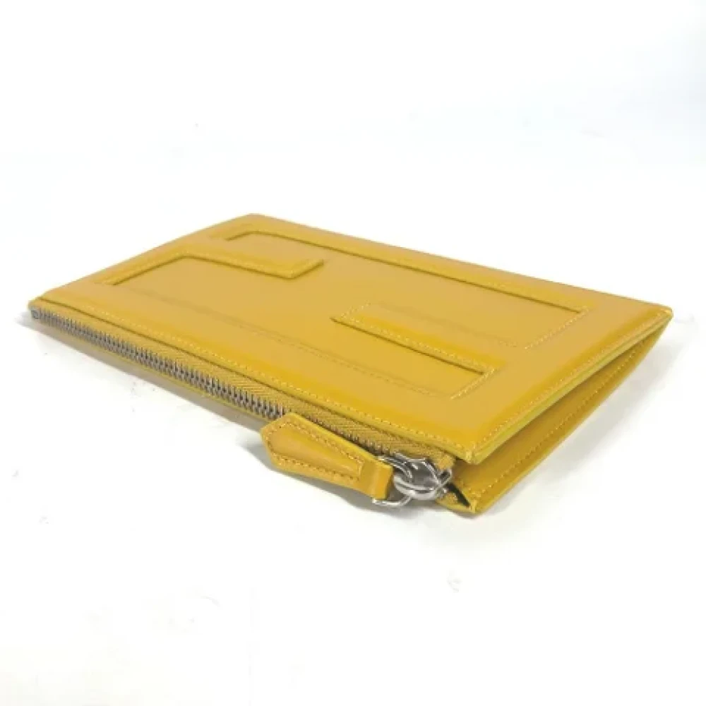 Fendi Vintage Pre-owned Leather fendi-bags Yellow Dames