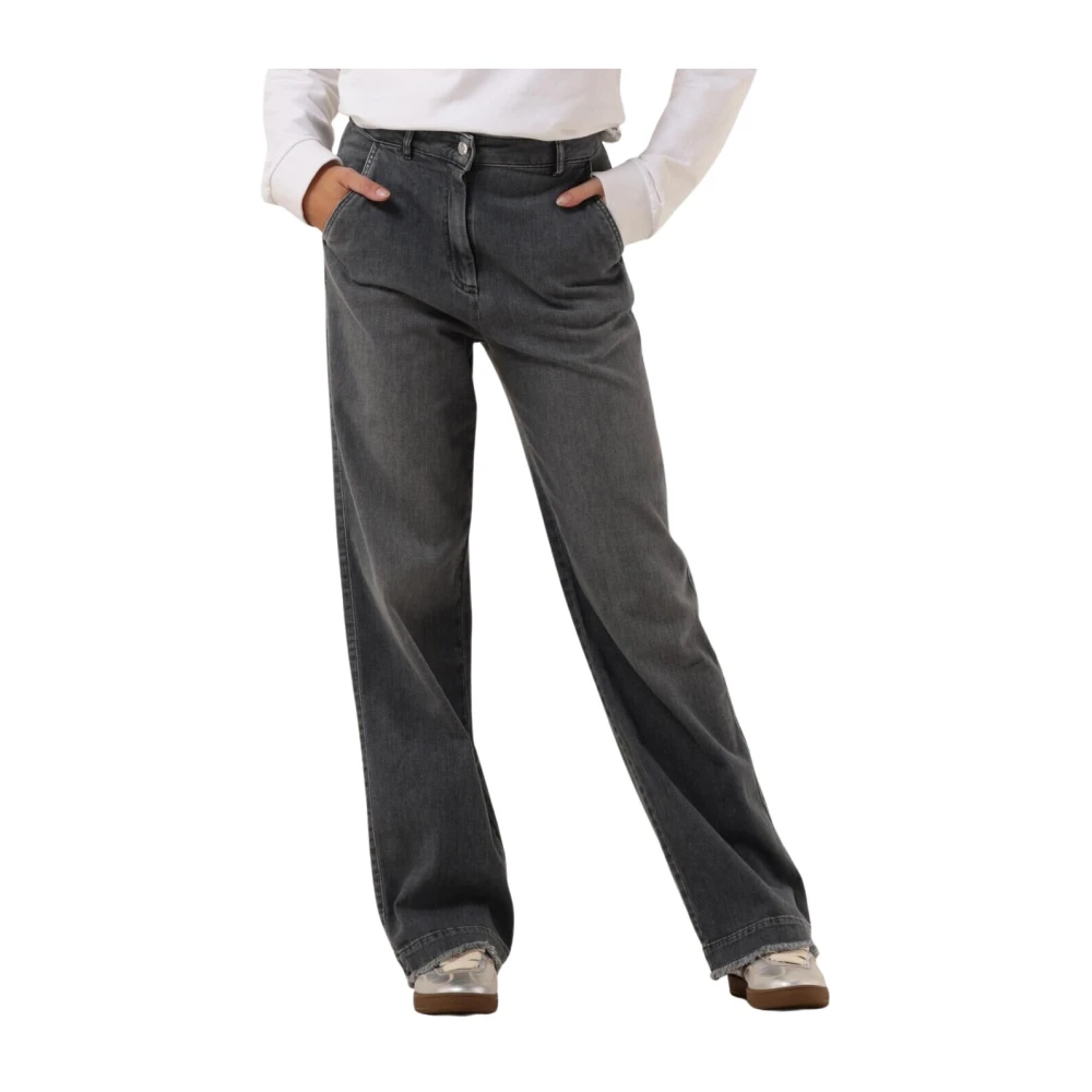 Penn&Ink N.Y Straight Leg Jeans in Grijs Gray Dames