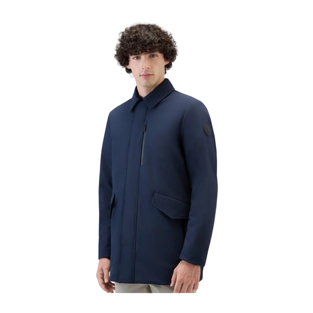Woolrich Polyester Jassen en Parka's Blue Heren