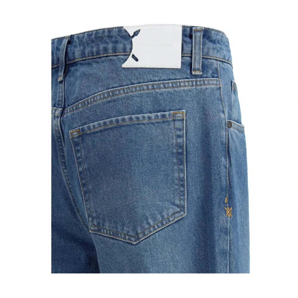 Daily Paper Lichtblauwe Wide Leg Jeans Blue Heren