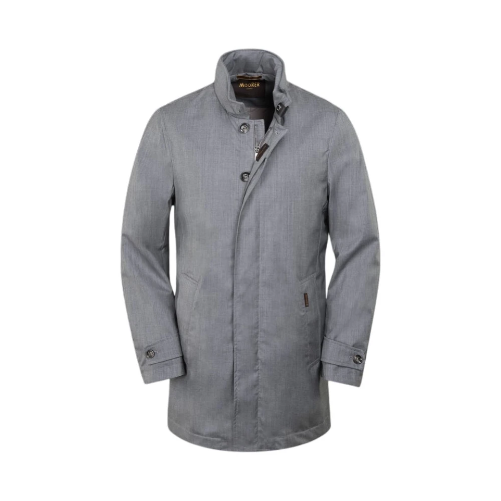 Moorer Men's Gray Parkas, L, Duster Coat
