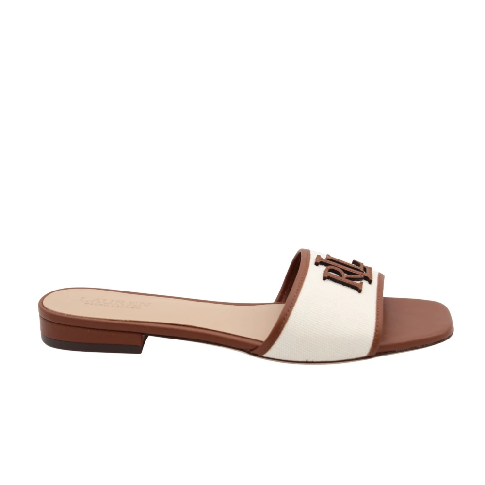 Polo Ralph Lauren Kvinno Beige Skor Dam, 38 Eu, Lowell Slider