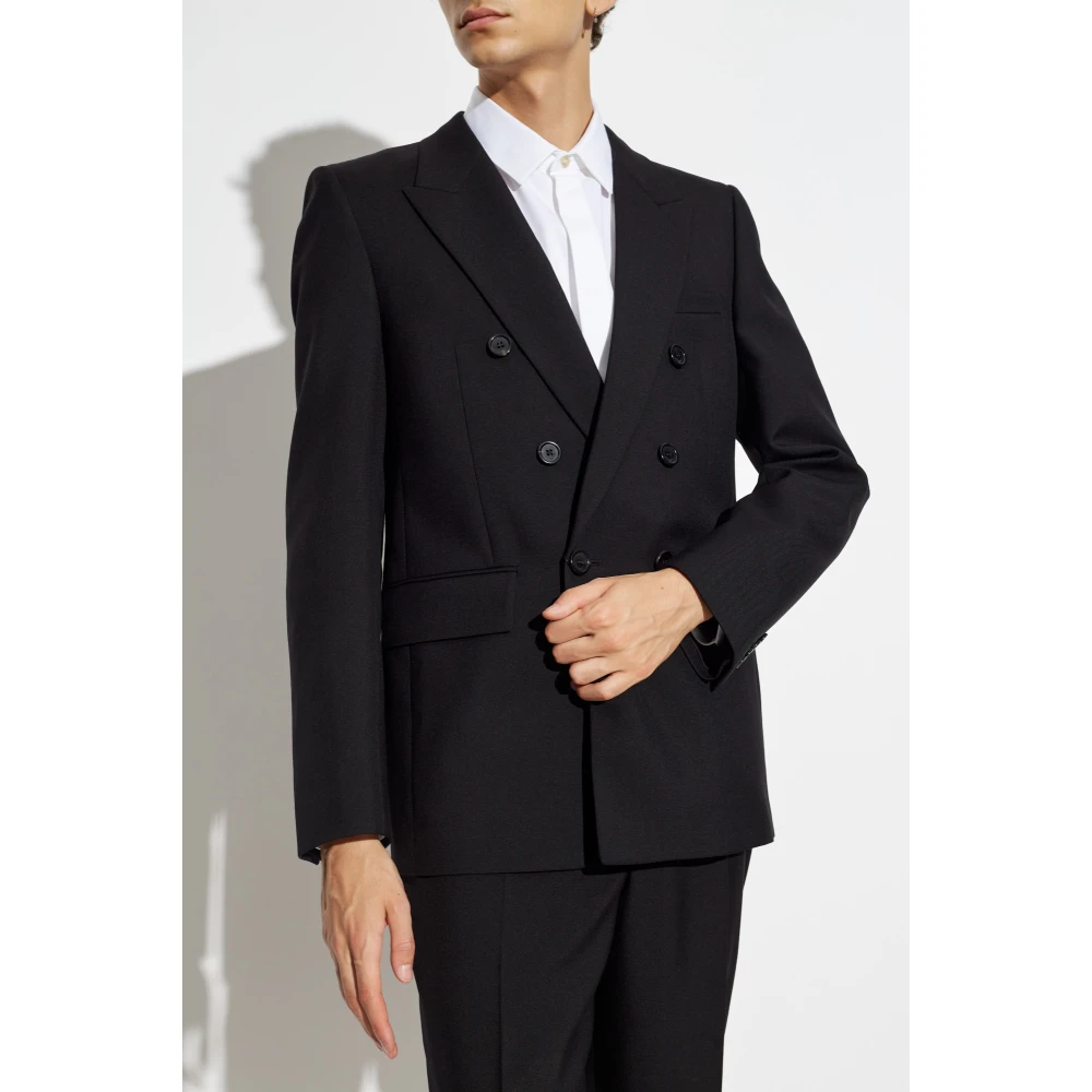 Saint Laurent Wollen Blazer Black Heren