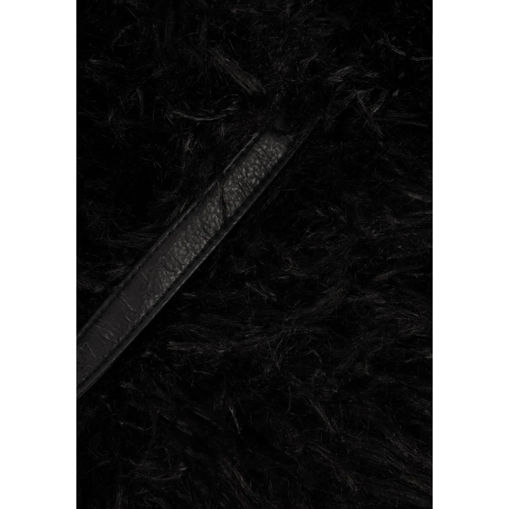 Ibana Zwarte Gilet met Franjes voor Vrouwen Black Dames