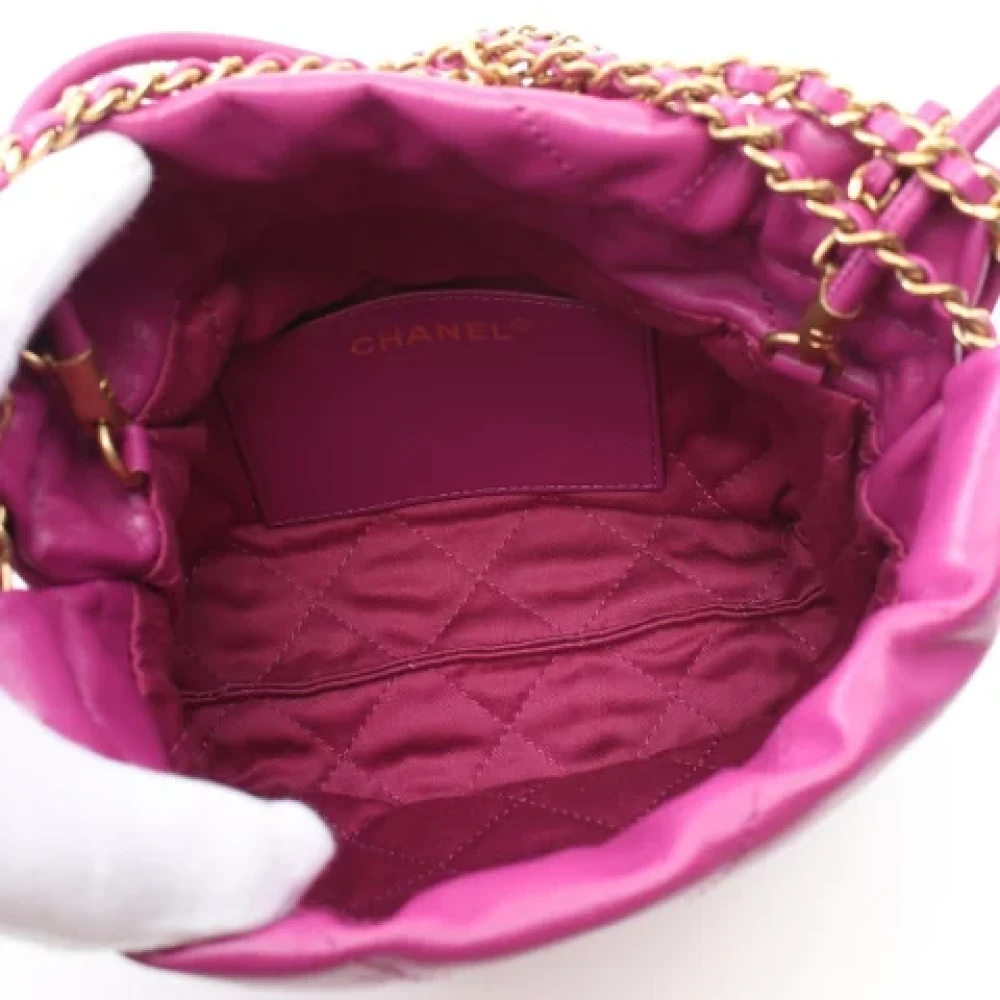 Chanel Vintage Pre-owned Leather chanel-bags Pink Dames