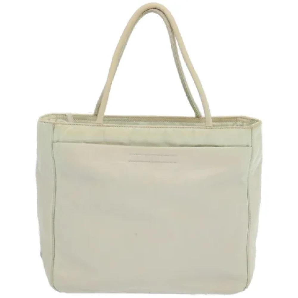 Prada Vintage Pre-owned Fabric shoulder-bags White Dames