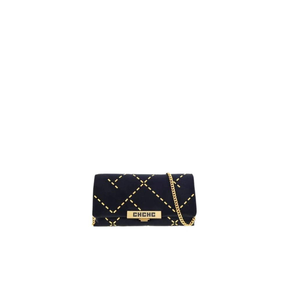 Carolina Herrera Bimba 1 Clutch Satijnen Tas Black Dames