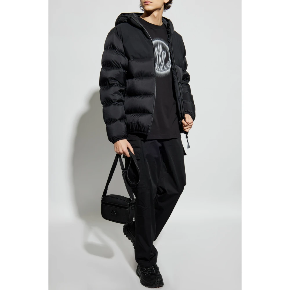 Moncler T-shirt met logo Black Heren