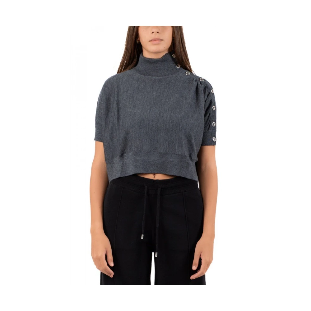 pinko Dames Korte Mouw Top Gray Dames