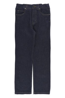 pantalon-garcon-en-coton-bleu-avec-logo