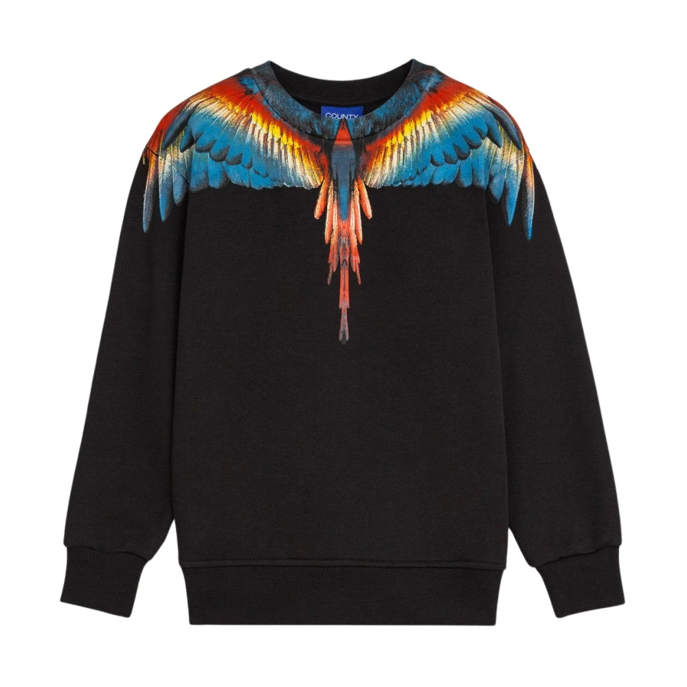 Marcelo Burlon Boys Black Kids Sweatshirts, 6 Y, County Of Milan Kids Sweatshirt