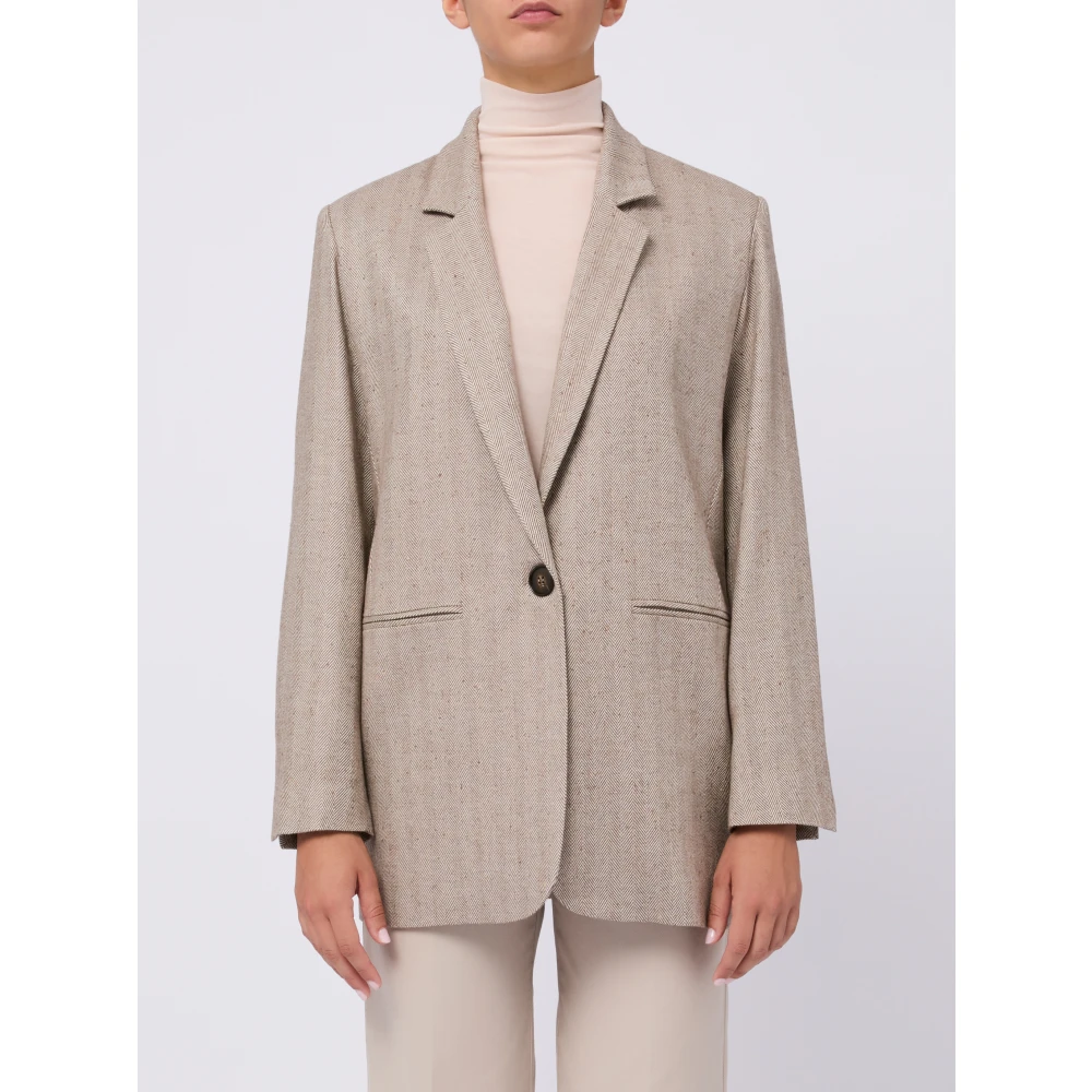 D.Exterior Gestreepte Blazer Buitenkleding Grigio Aw24 Gray Dames