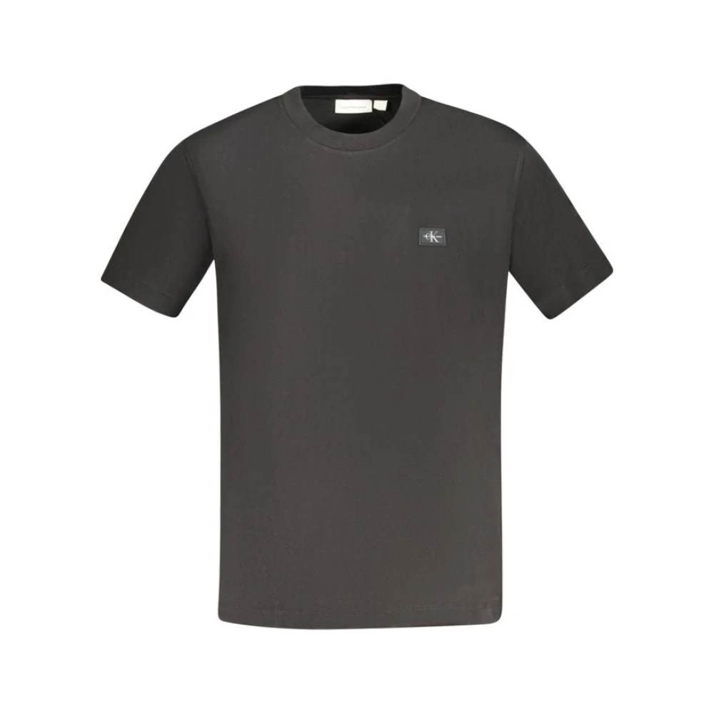 Calvin Klein Zwart Katoenen T-shirt | Stijlvol Ontwerp Black Heren