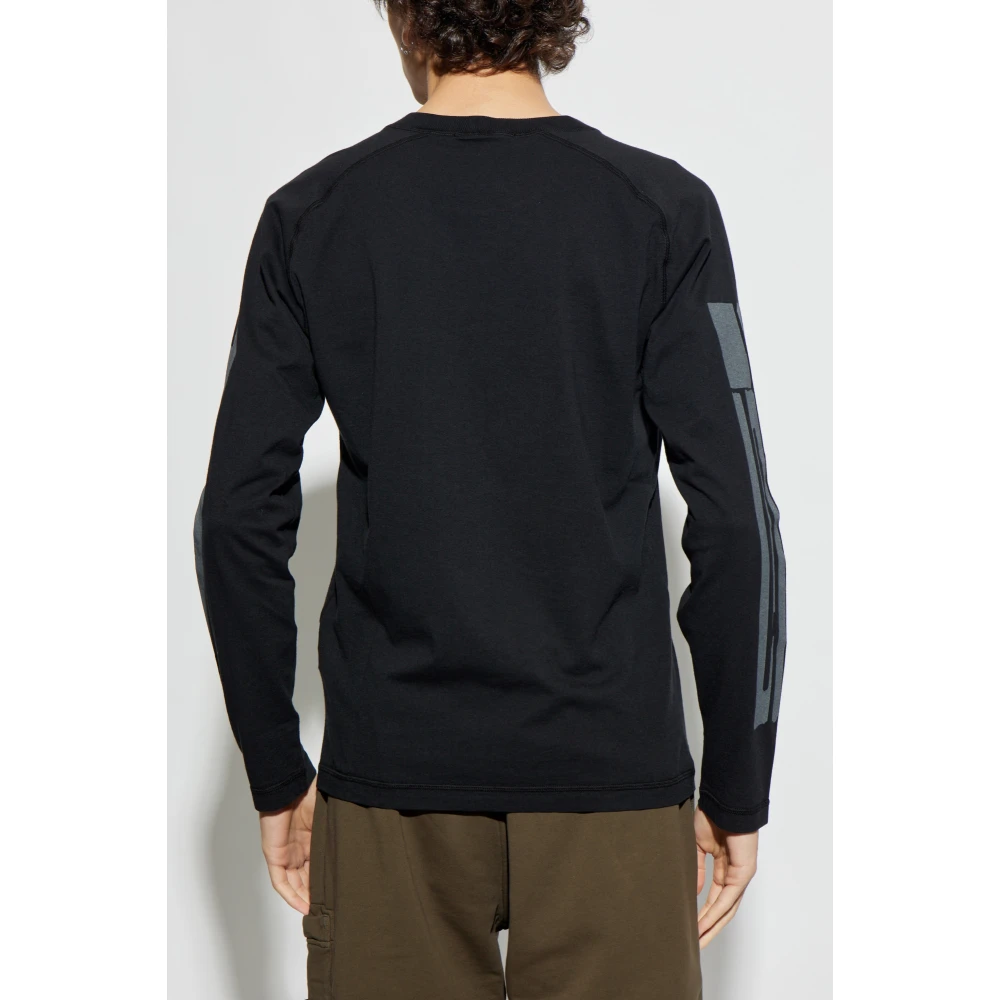 Stone Island T-shirt met logo Black Heren