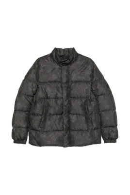 Vadderad jacka med paisley-tryck