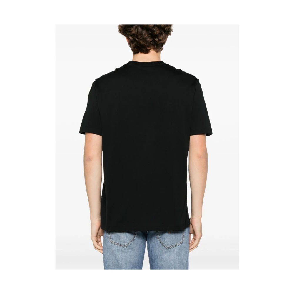 Brioni Zwart Katoenen Ronde Hals T-shirt Black Heren