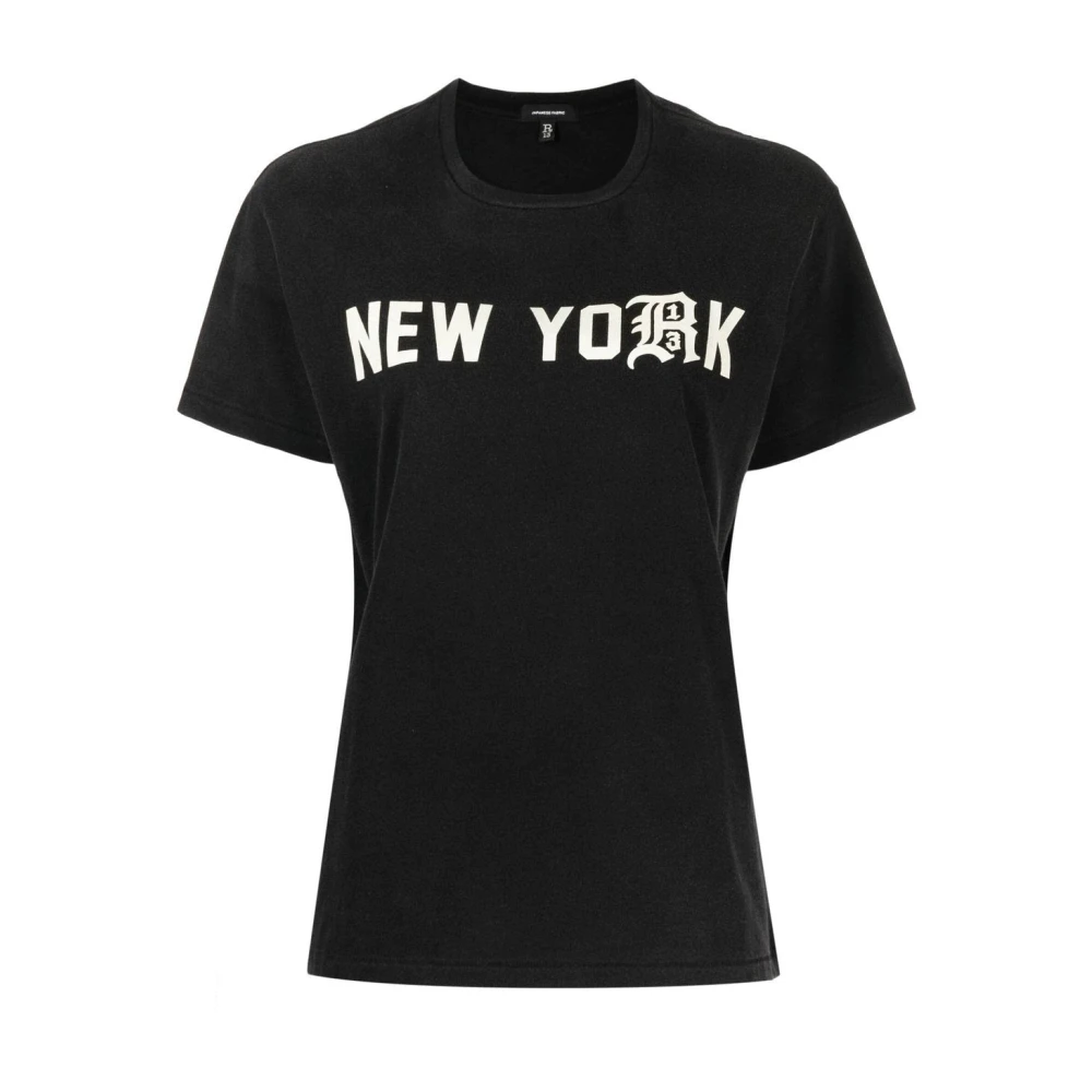 R13 Jongen Casual Zwart Korte Mouw T-Shirt Black Dames
