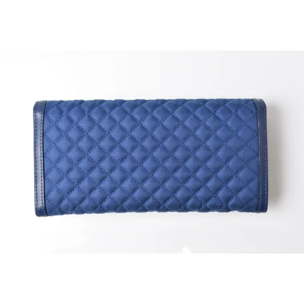 Prada Vintage Pre-owned Canvas wallets Blue Dames