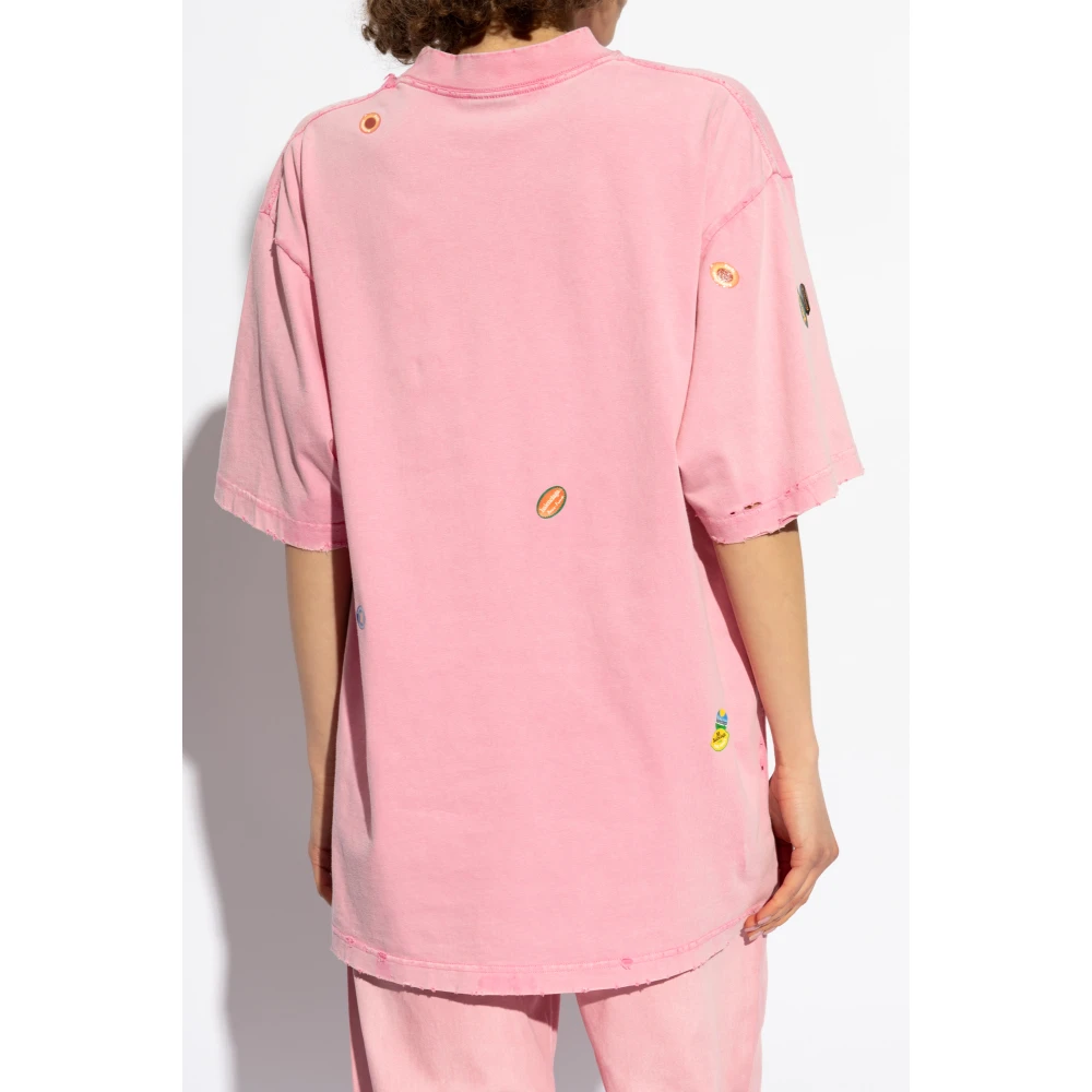 Balenciaga T-shirt met print Pink Dames