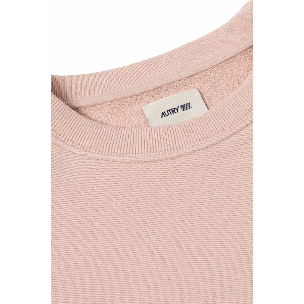 Autry Cropped katoenen sweater Pink Dames
