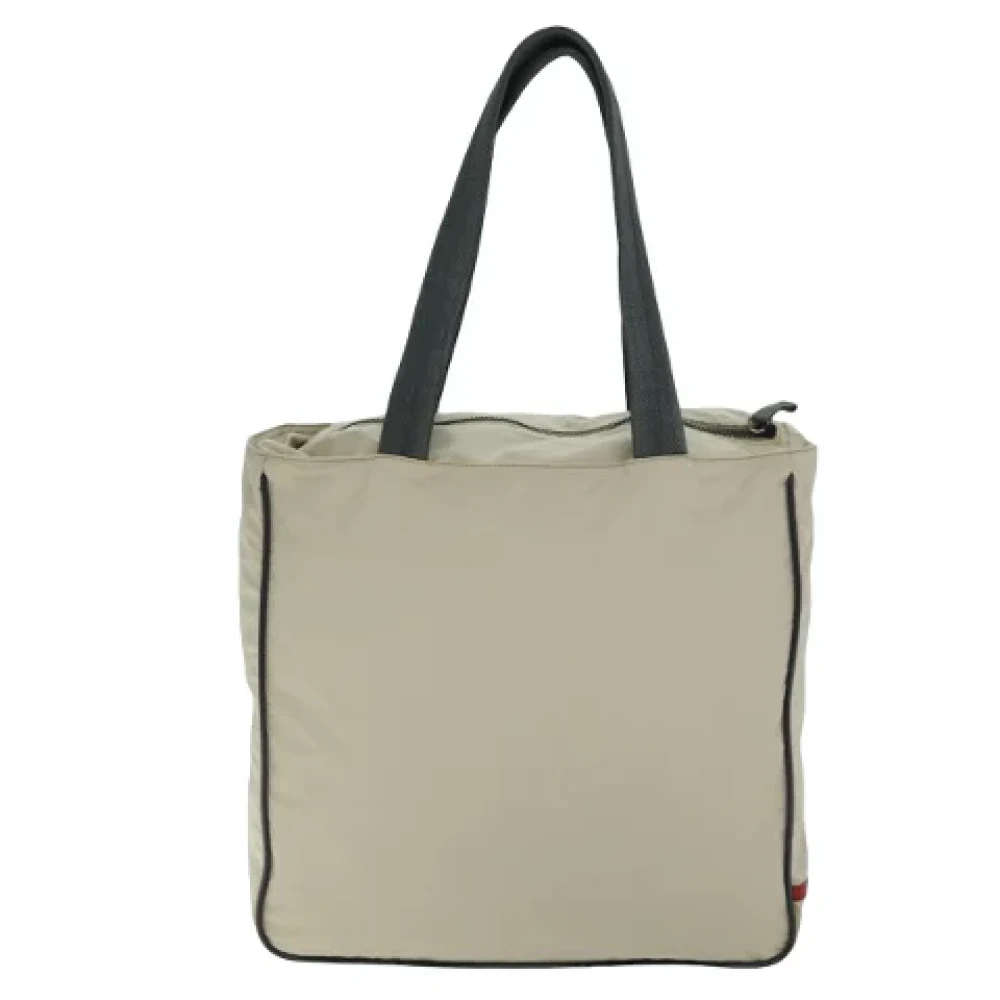 Prada Vintage Pre-owned Nylon totes Beige Dames