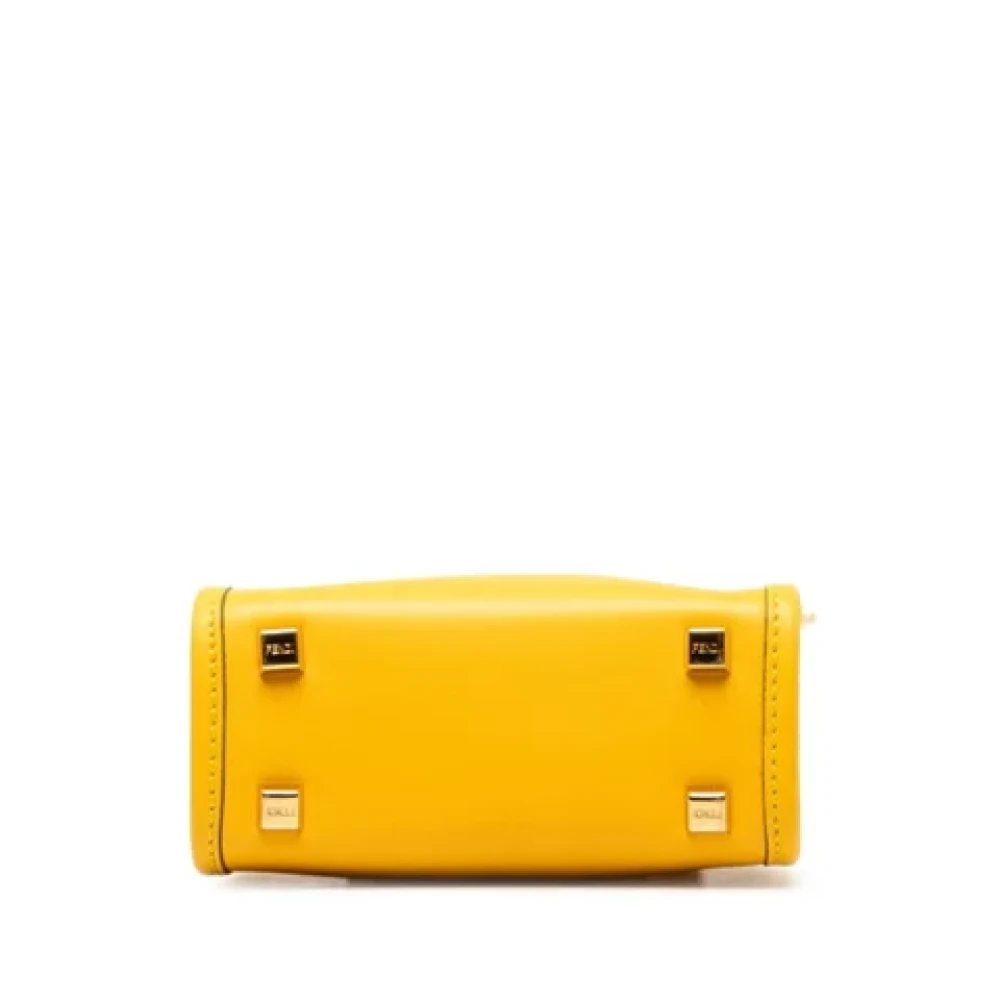 Fendi Vintage Pre-owned Leather handbags Yellow Dames
