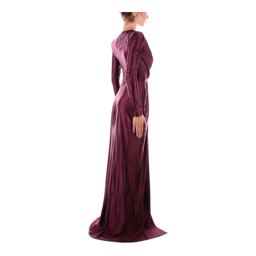 Elisabetta Franchi Red Carpet Jurken met Front Logo Red Dames