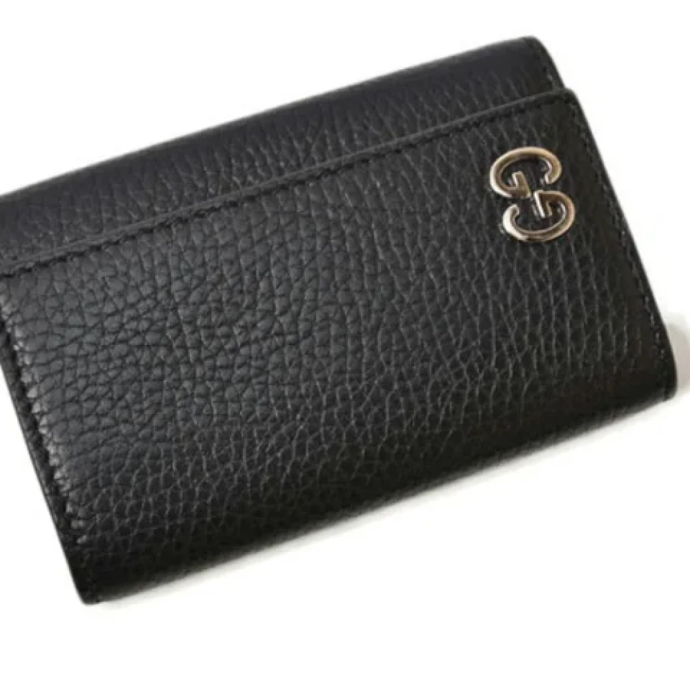 Gucci Vintage Pre-owned Leather key-holders Black Dames